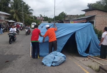 Desa KP Panjang Dirikan Posko Penanggulangan Banjir