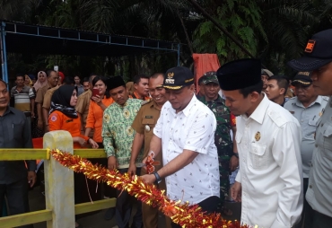 Kepala BPBD Labuhanbatu Fasilitasi Peresmian Jembatan Rambin