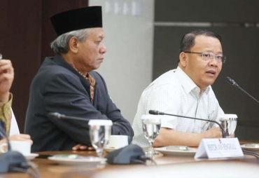 Menko PMK RI Muhadjir Effendy saat terima audiensi Gubernur Bengkulu Rohidin Mersyah 