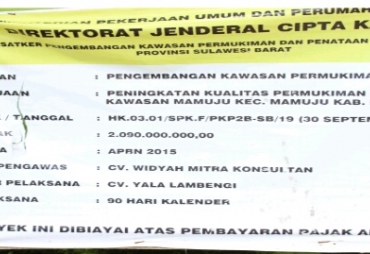 Papan Merek Pekerjaan Dana APBN 2015