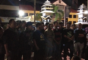 Ketua Kahmi dan Kapores Bengkulu saat menemui Peserta Aksi Solidaritas HMI