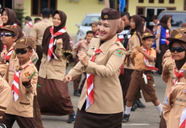 Pemerintah Kota Bengkulu menggelar upacara dalam rangka perayaan hari pramuka ke-56 tahun di Halaman Kantor Walikota, Bentiring, Rabu (30/08/2017
