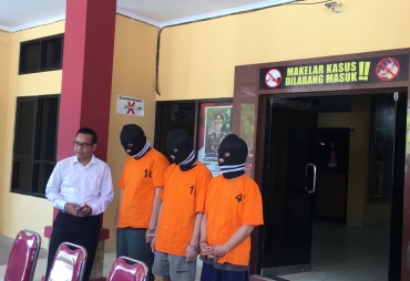 Tiga Pelaku yang diamankan oleh Polda Bengkulu