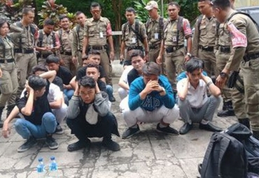 Pelajar yang diamankan Satpol PP