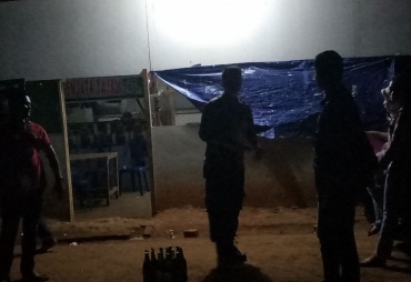 Satuan Polisi yang sedang mengelar Razia