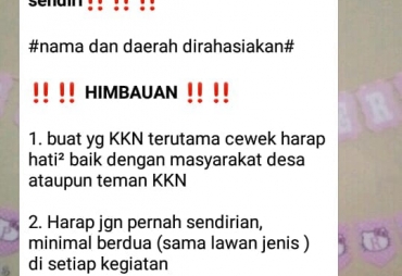 Screenshot Percakapan di salah satu Grup Whatsapp